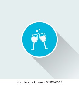 flat wine glass icon