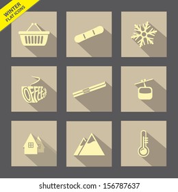  Flat Winter Icons for Web and Mobile Applications