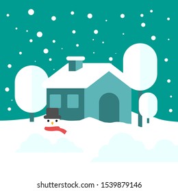 Flat Winter Illustration Vector Design