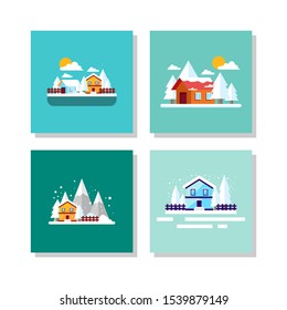 Flat Winter Illustration Vector Design