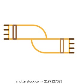 Flat Wire Icon. Telephone Sign. Electric Power. Vector Illustration. Stock Image. 