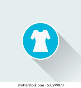 flat woman dress icon