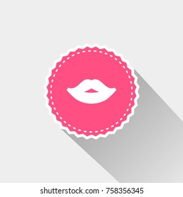 flat woman lips icon