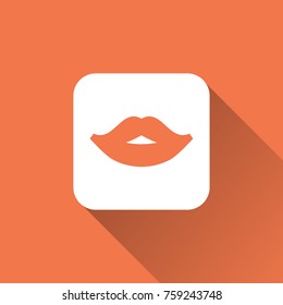 flat woman lips icon