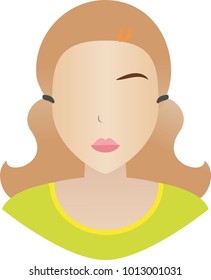 Flat Women Avatar Character Icon