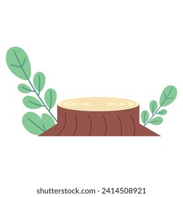 Tapón de madera plana. Ilustración del vector