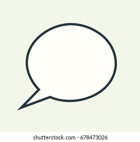 Flat Word Balloon. Vector Illustration.