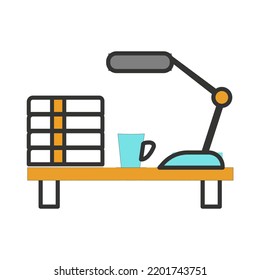 flat workplace icon vector illustration