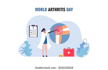 Flache weltweite Arthritis - Tageshintergrund