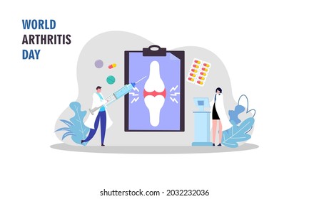 Ilustración de fondo del día de la artritis en el mundo plano
