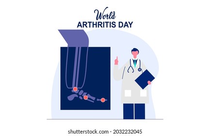 Flat world arthritis day background illustration
