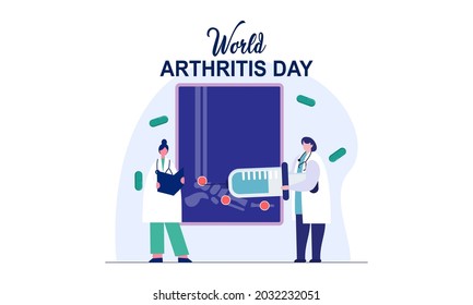 Flat world arthritis day background illustration