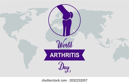 Flat world arthritis day background illustration
