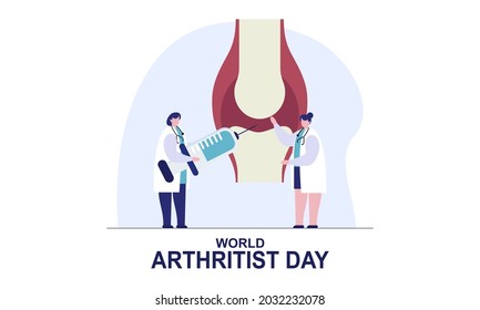 Flat world arthritis day background illustration