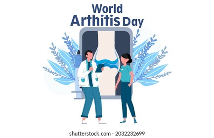 Flat world arthritis day background illustration