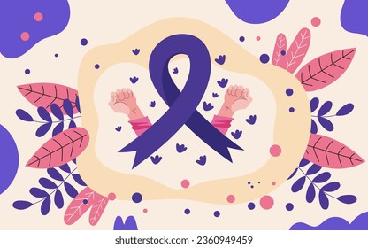 Flat world cancer day background