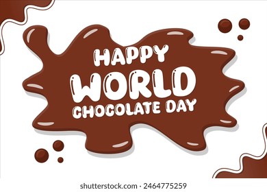 flat World Chocolate Day Celebration Poster Design illustration on July 7th