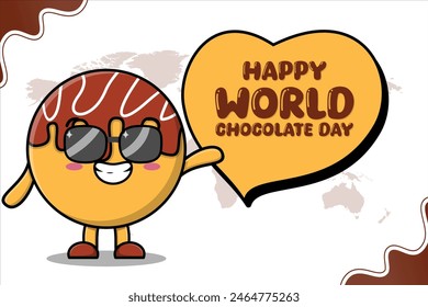 flat World Chocolate Day Celebration Poster Design illustration on July 7th