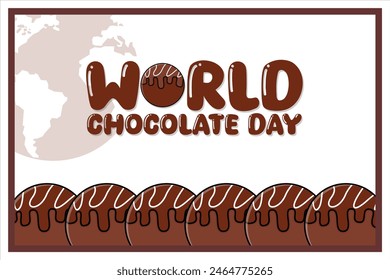 flat World Chocolate Day Celebration Poster Design illustration on July 7th