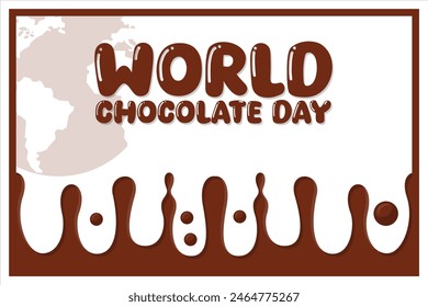 flat World Chocolate Day Celebration Poster Design illustration on July 7th