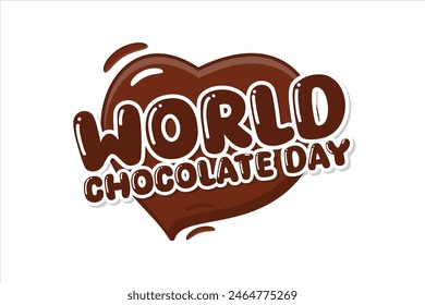 flat World Chocolate Day Celebration Poster Design illustration on July 7th