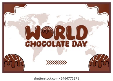 flat World Chocolate Day Celebration Poster Design illustration on July 7th