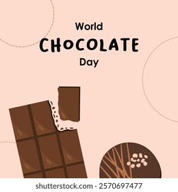 Flat world chocolate day instagram post