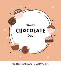 Flat World Chocolate Day Poster Template