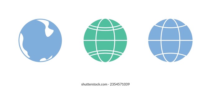 Flat World Icon Symbol Vector Illustration