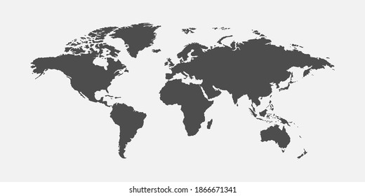 Flat world map illustration vector illustration