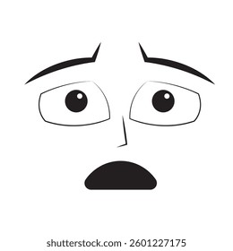 Flat worried expression emote avatar