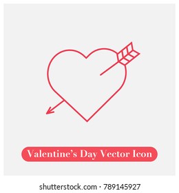 Flat Wounded Heart Vector Icon
