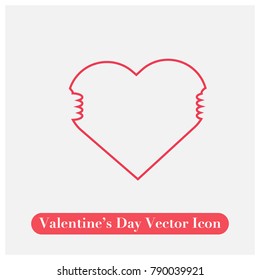 Flat Wrapped Heart Vector Icon