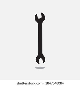 flat wrench icon vector design
