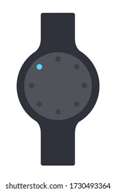 Flat wrist watch icon vector on white background.