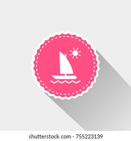 flat yacht icon