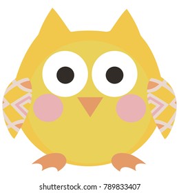 Flat  yellow bird
