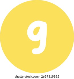 Ícone circular amarelo plano com número branco nove no centro. Adequado para gráficos, jogos ou ilustrações de interface do usuário.