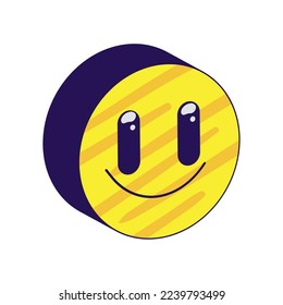 flat yellow emoji over white