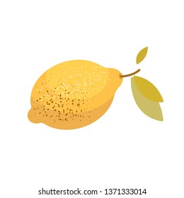 Flat yellow lemon illustration