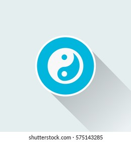 flat yin yang icon