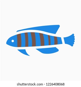 Flat Zebra Cichlids vector icon