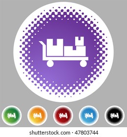 Icono de carrete afilado aislado en un fondo blanco.
