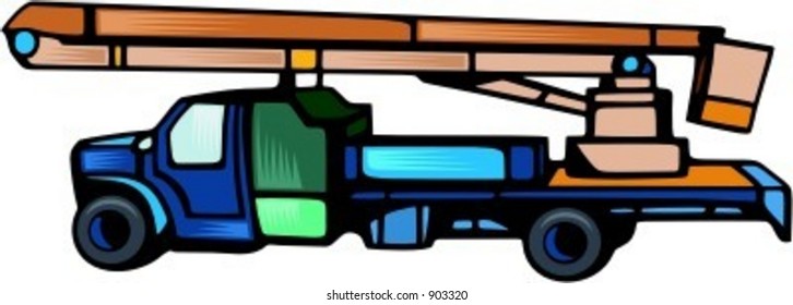 Flatbed elevator.Vector illustration