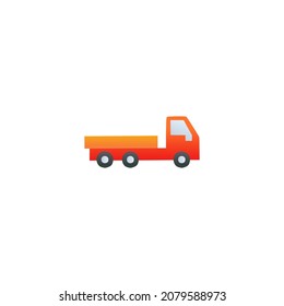 Flatbed, flatbedlorry truck icon in gradient color, isolated on white background
 