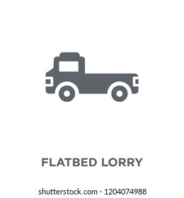 flatbed lorry icon. flatbed lorry design concept from Transportation collection. Simple element vector illustration on white background.