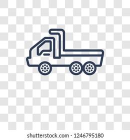 flatbed lorry icon. Trendy flatbed lorry logo concept on transparent background from Transportation collection