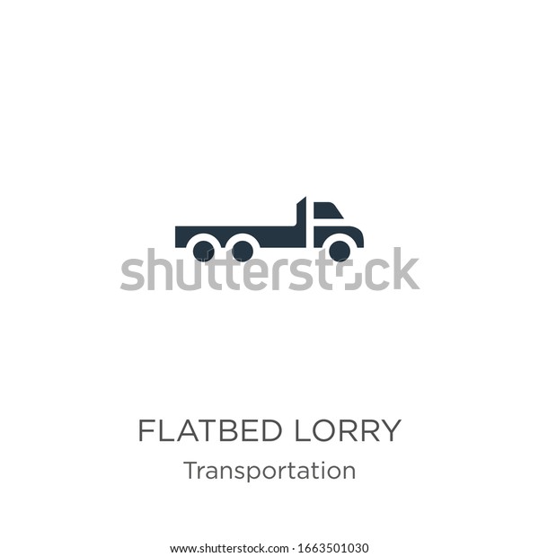 Flatbed lorry icon vector. Trendy flat flatbed\
lorry icon from transportation collection isolated on white\
background. Vector illustration can be used for web and mobile\
graphic design, logo,\
eps10