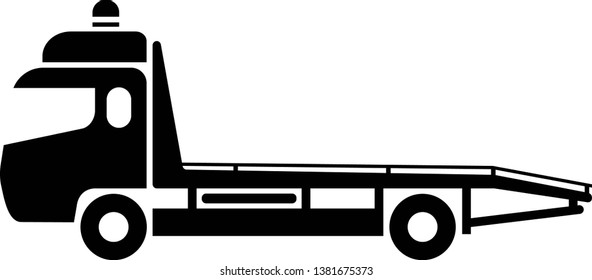 Tanker Truck Silhouette On White Background Stock Vector (Royalty Free ...