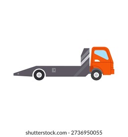 Flatbed Tow Truck Vector Illustration